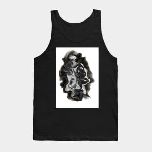 Abstract Black and White Fume Tank Top